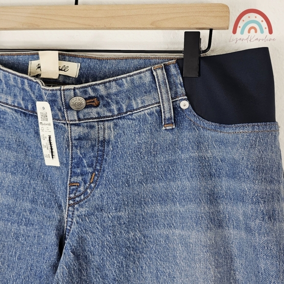 New! Madewell The Maternity Side Panel Perfect Vintage Wide Leg Jean Enmore Wash - Picture 5 of 11